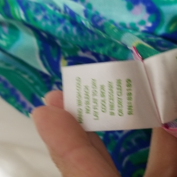 LILY PULITZER INFINITY SCARF BLUE-GREEN PAISLEY - Picture 9 of 9